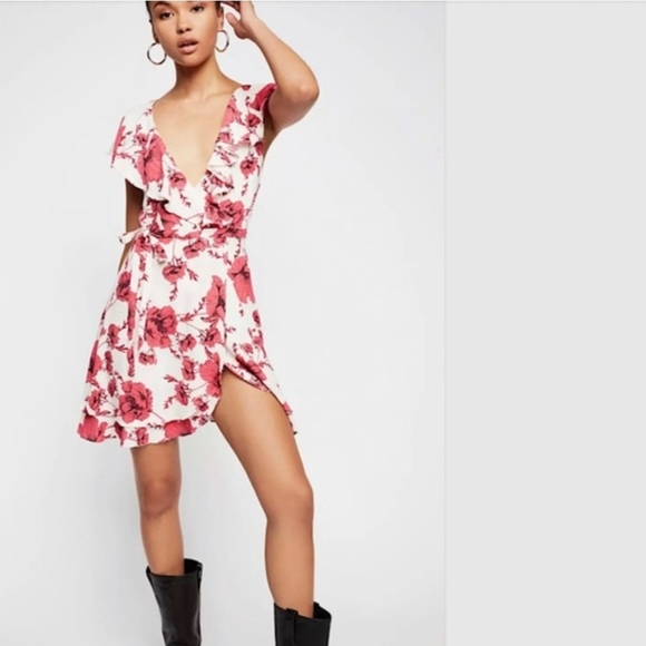 Free People French Quarter Wrap Dress SzS - Picture 2 of 9